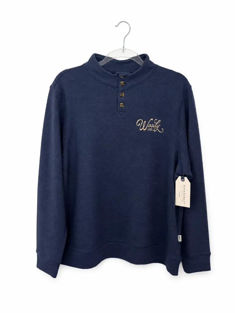 Woody Candy Button Pullover- Navy (Medium)